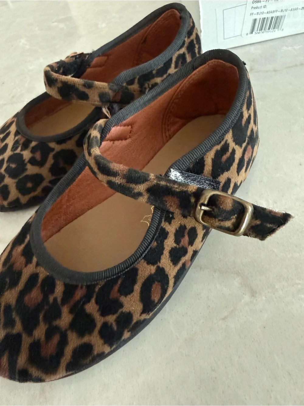 Girls' Leopard Mary Jane Dress Shoes in Brown